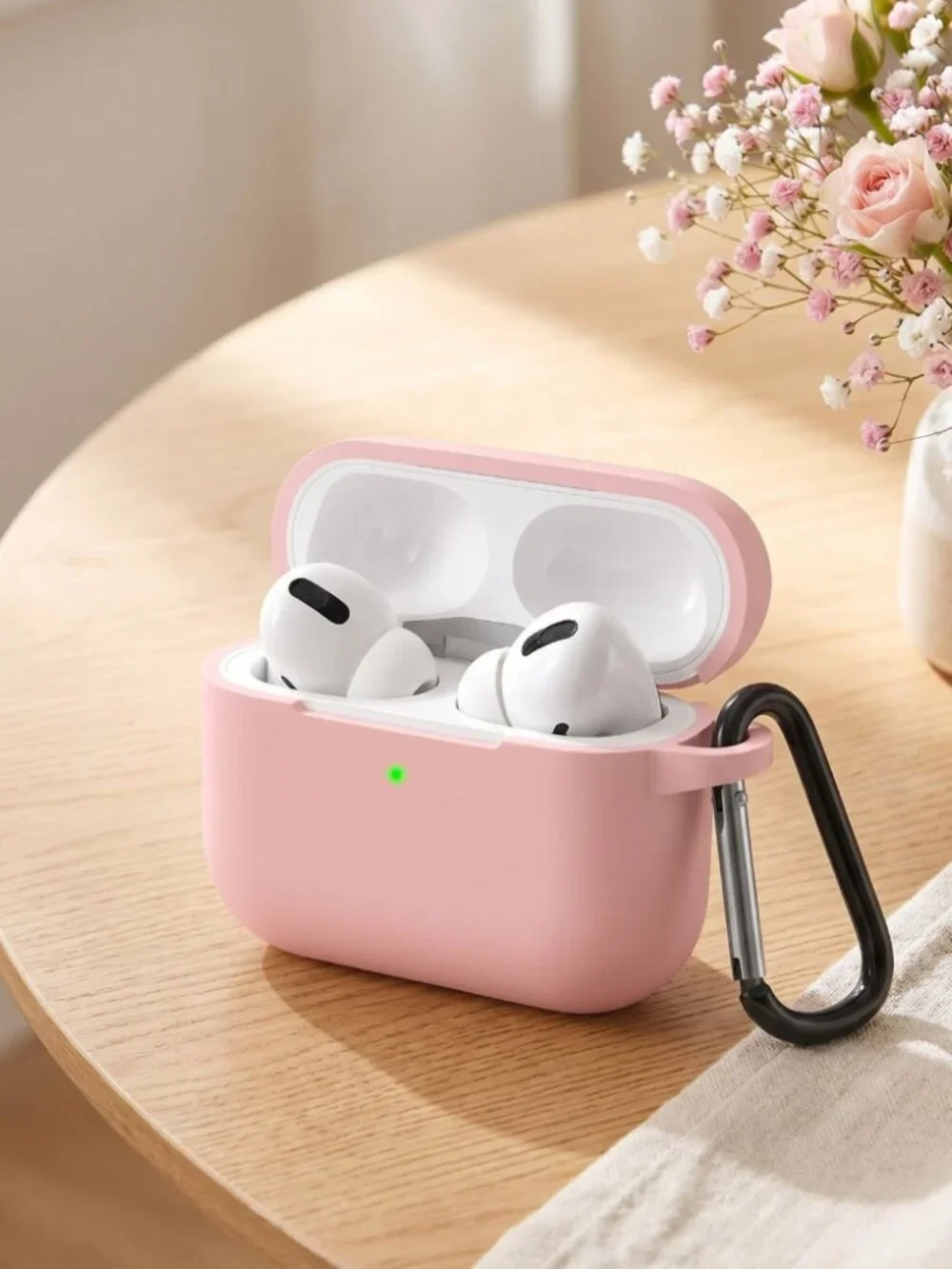 Pink Heavy-Duty Thick Silicone AirPods Case